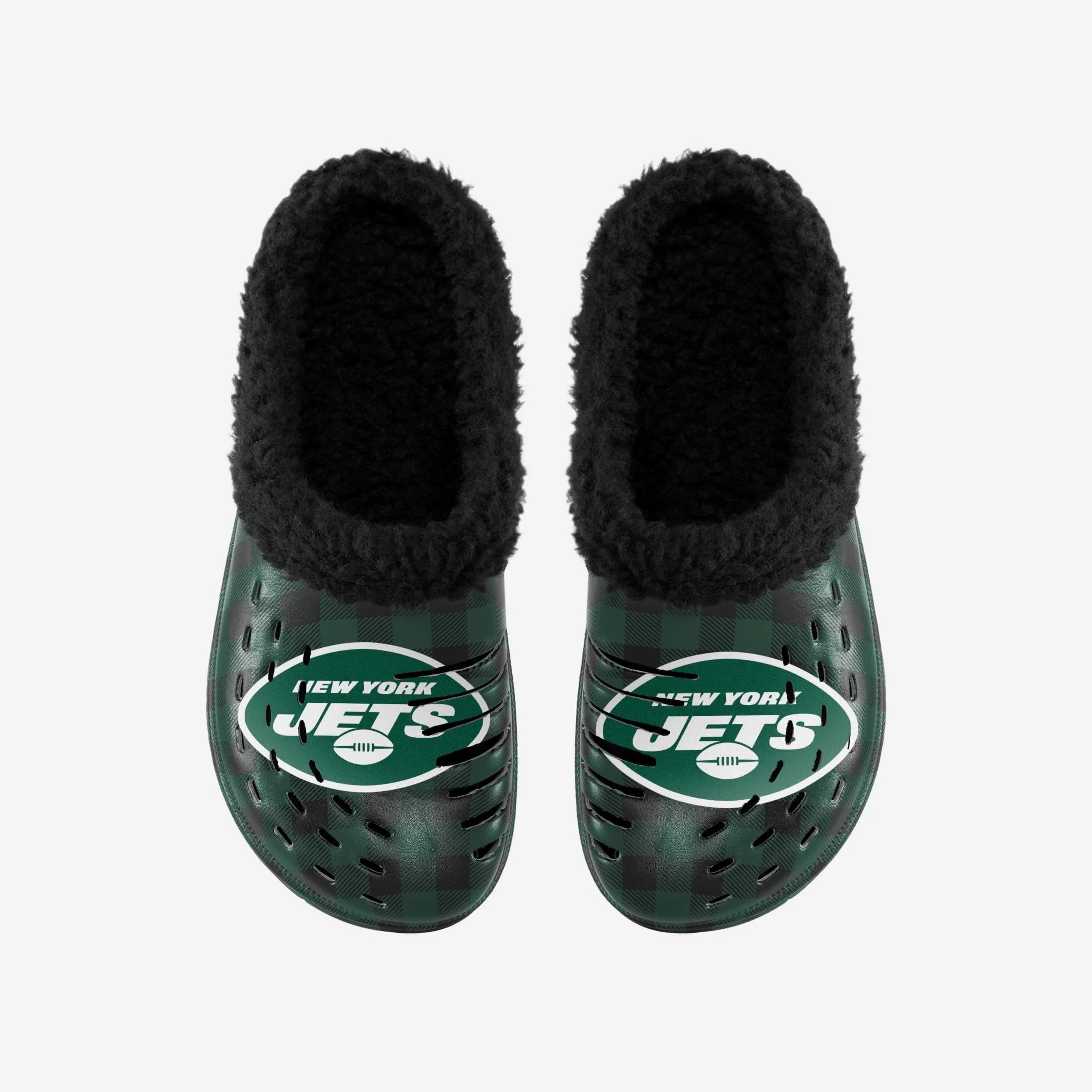 New York Jets Sherpa Lined Buffalo Check Clog