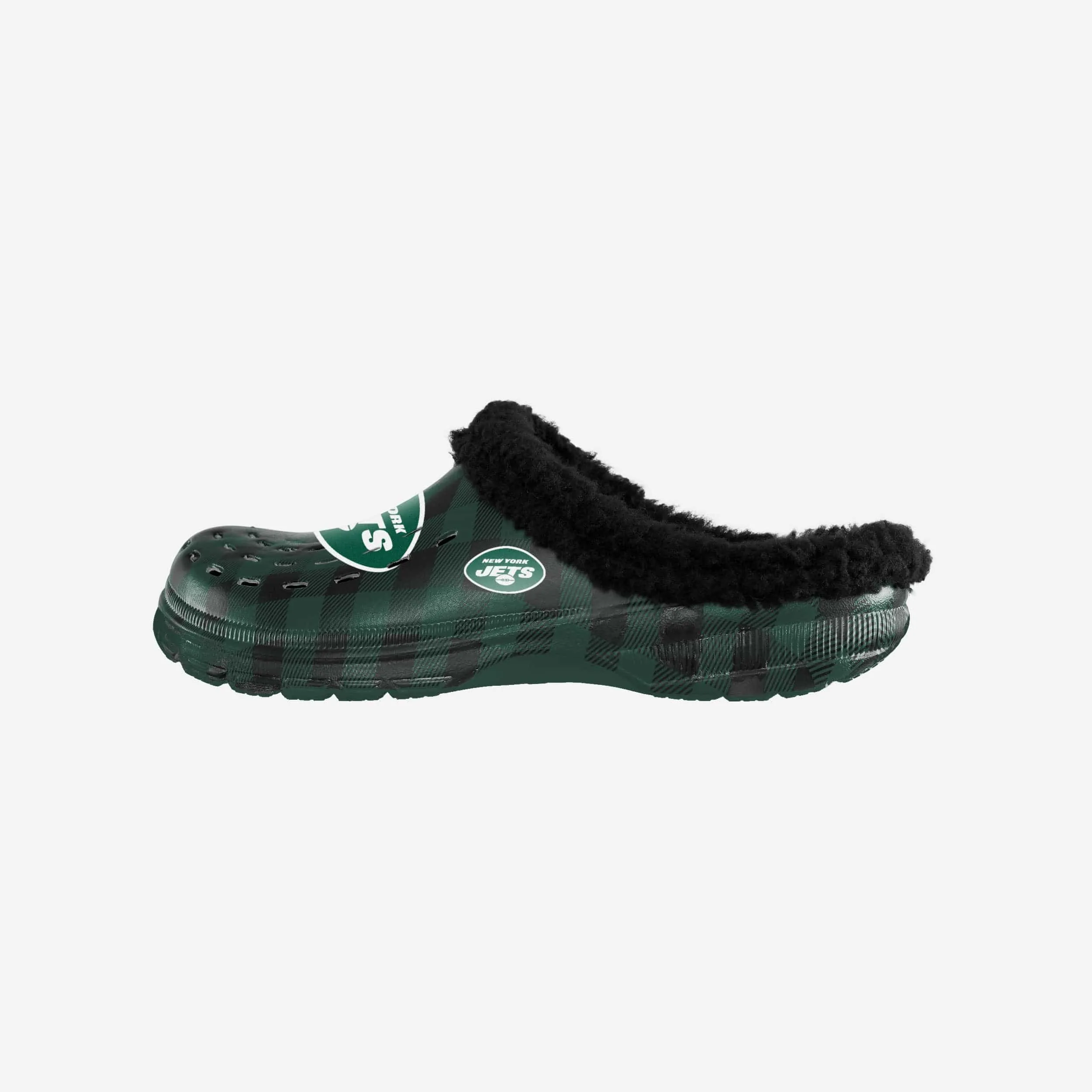 New York Jets Sherpa Lined Buffalo Check Clog