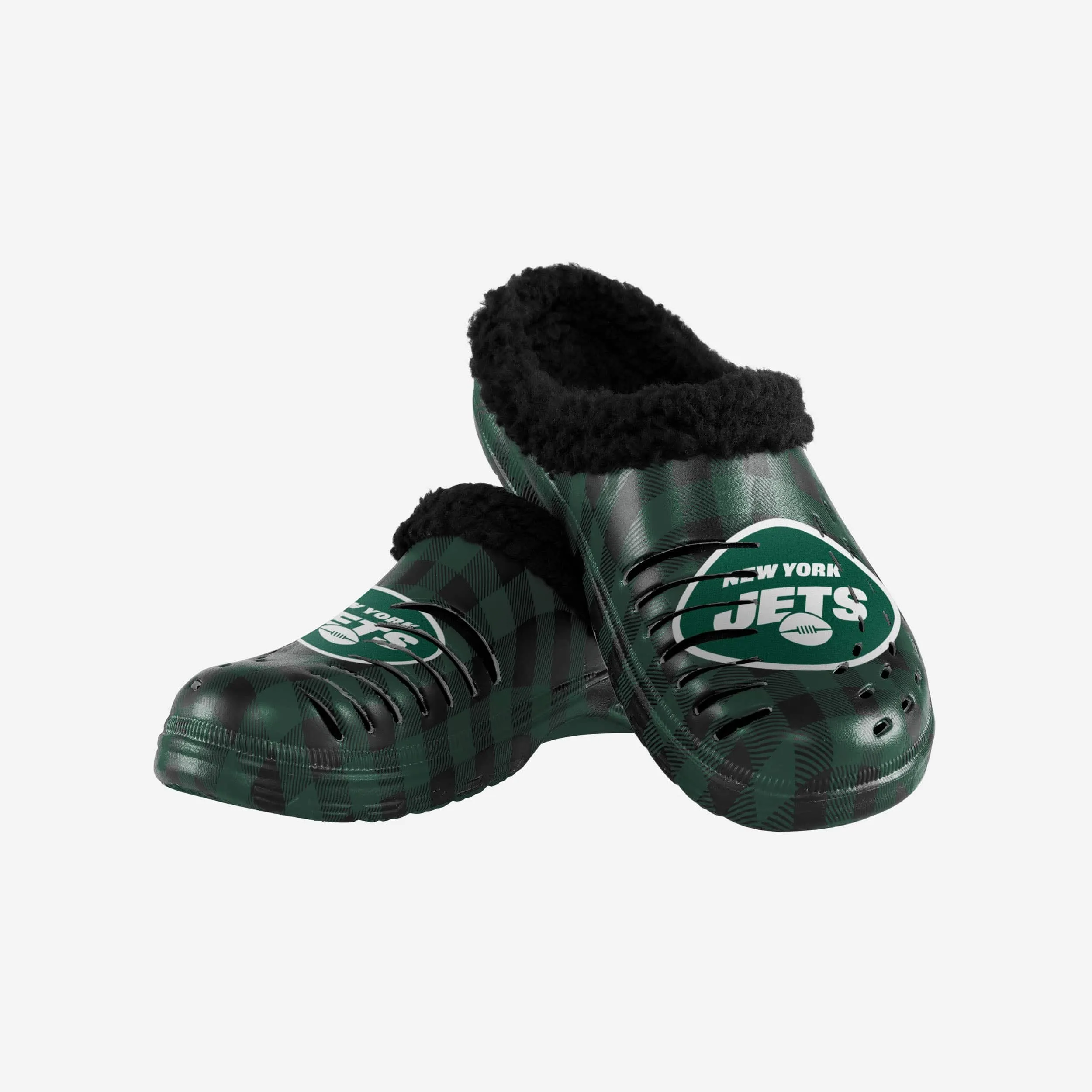 New York Jets Sherpa Lined Buffalo Check Clog