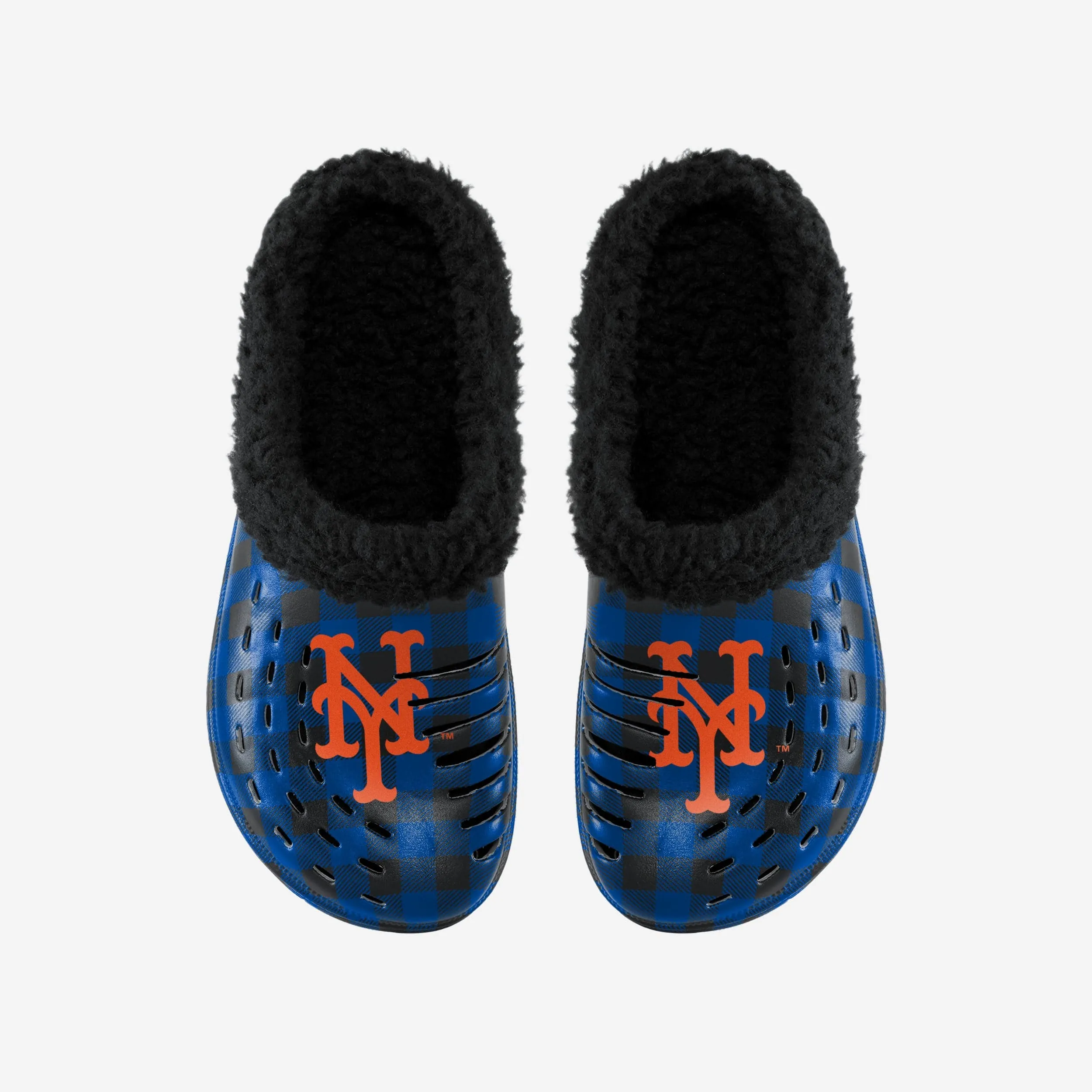 New York Mets Sherpa Lined Buffalo Check Clog