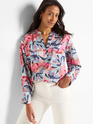 NIC ZOE Firework Foliage Woven Top