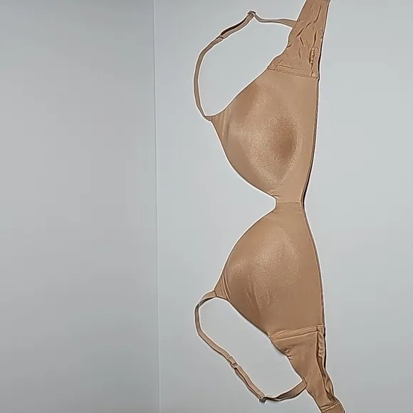 NWOT Skims Wireless Form Push-Up Plunge Bra Lightly Lined Intimate Nude Clay 34D