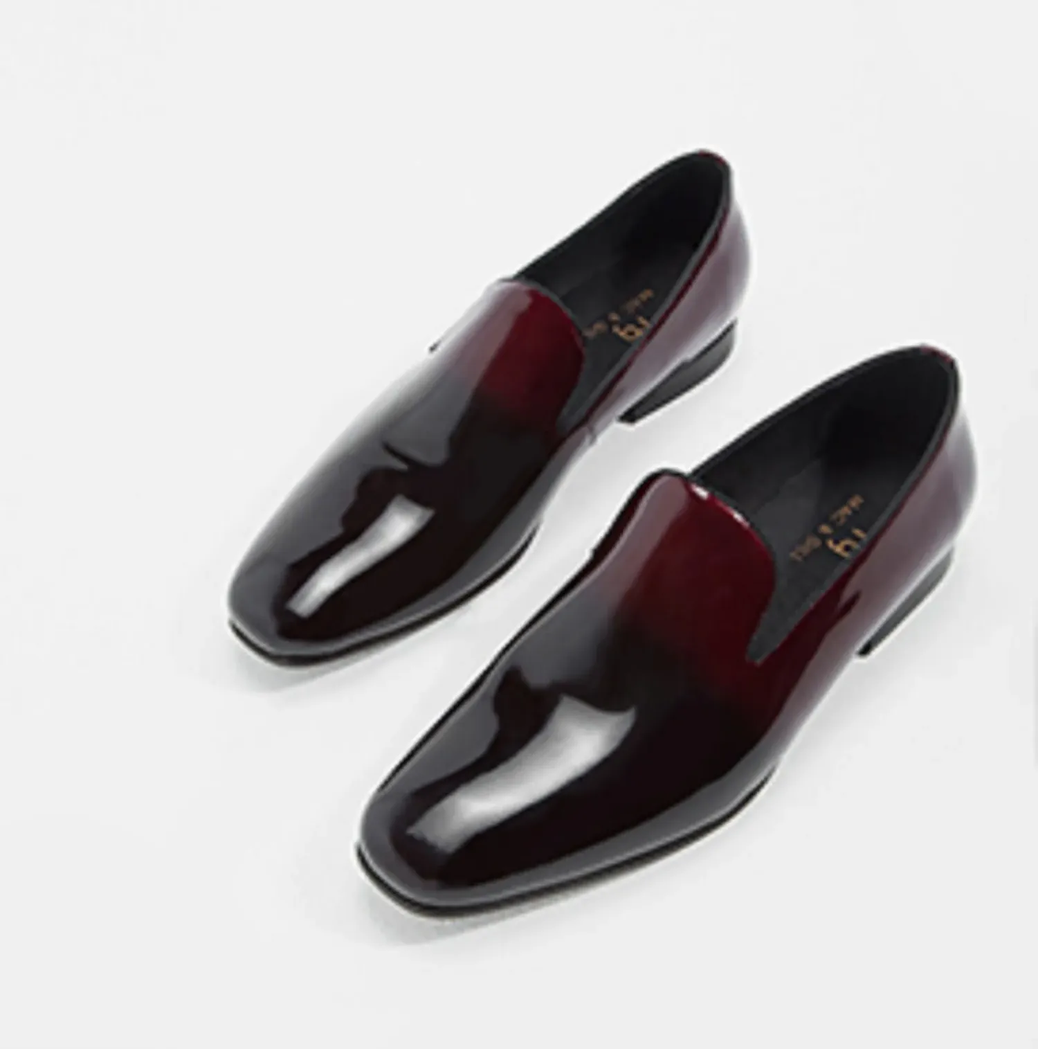 Patent Leather Slip-on Loafer in 2tone Evening Shoes