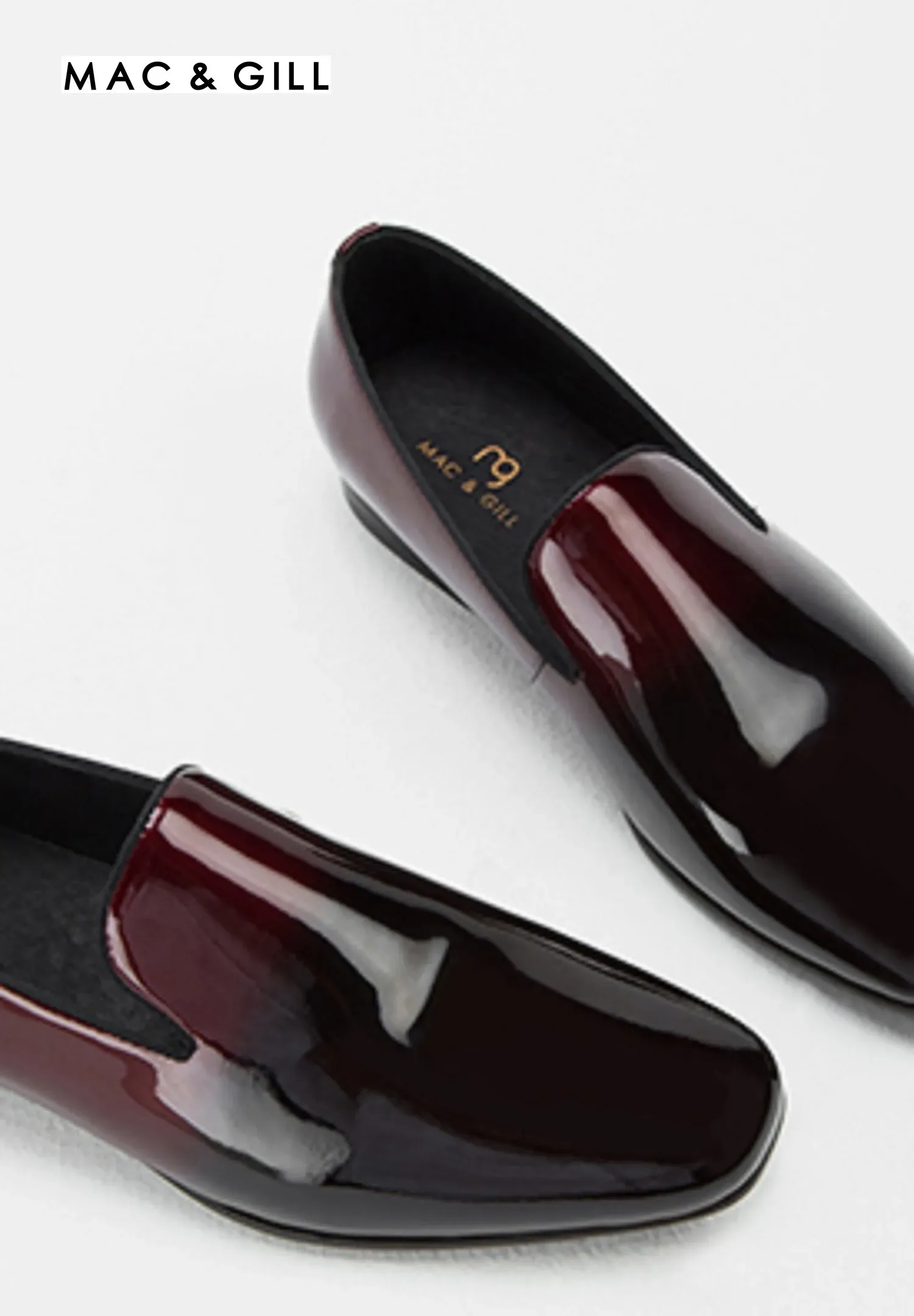 Patent Leather Slip-on Loafer in 2tone Evening Shoes