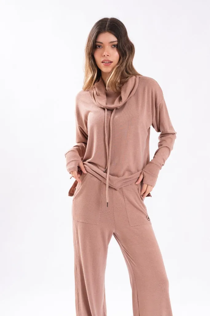 Polera rose cuello alto comfy