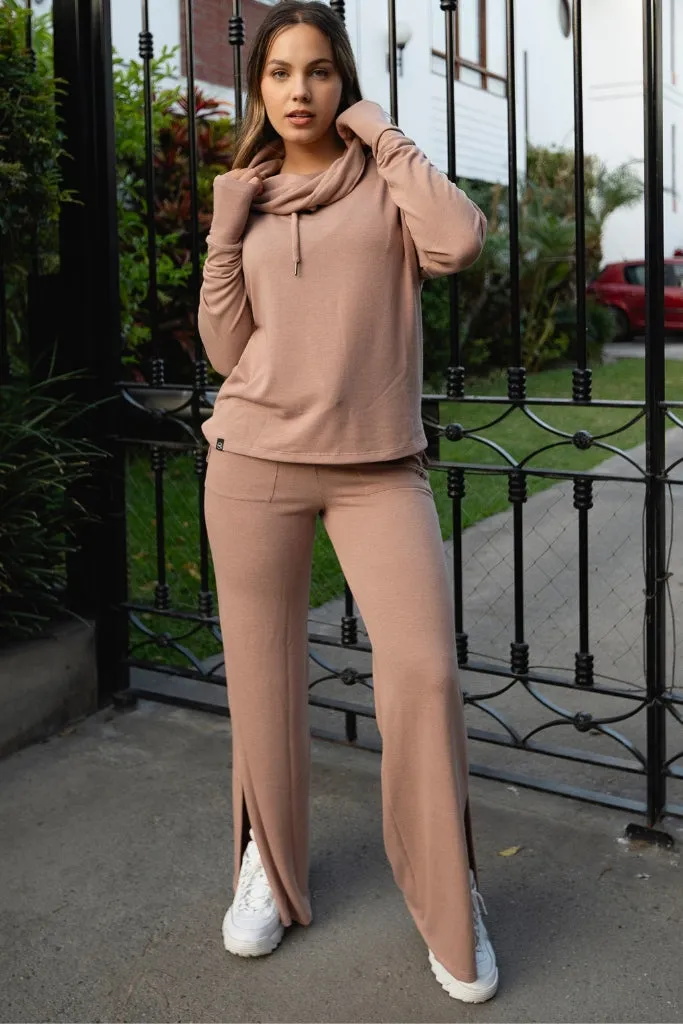 Polera rose cuello alto comfy