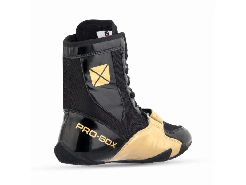 Pro Box Speed Lite Boxing Boots - Black/Gold