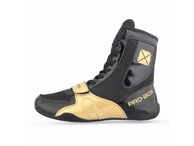 Pro Box Speed Lite Boxing Boots - Black/Gold