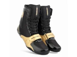 Pro Box Speed Lite Boxing Boots - Black/Gold