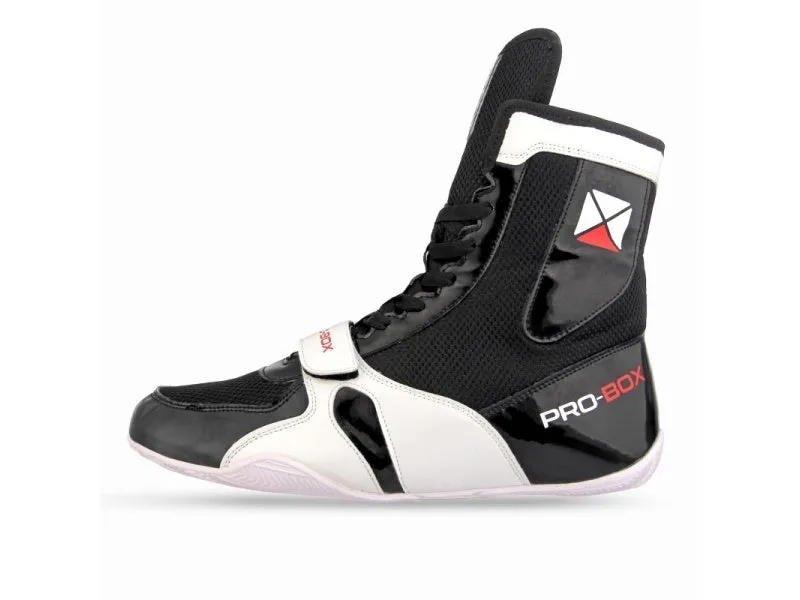Pro Box Speed Lite Boxing Boots - Black/White
