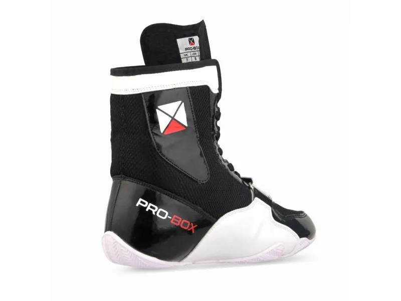 Pro Box Speed Lite Boxing Boots - Black/White