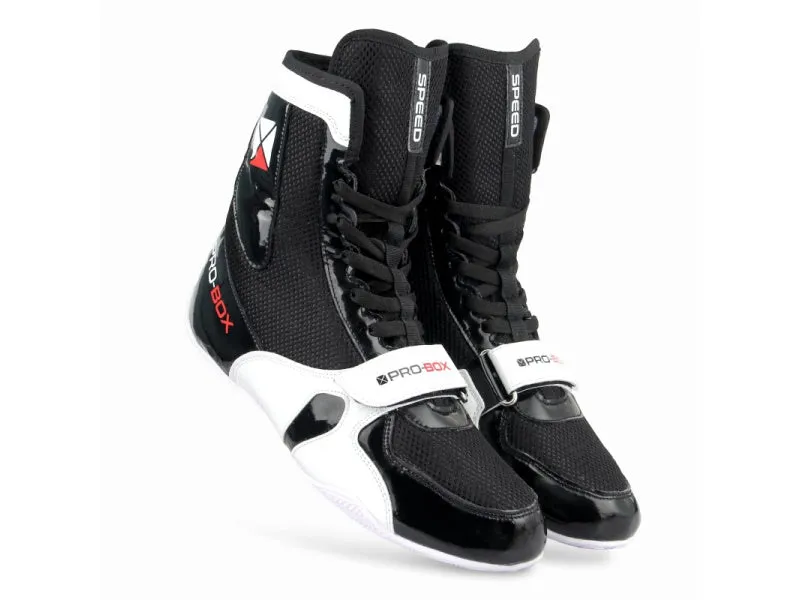 Pro Box Speed Lite Boxing Boots - Black/White