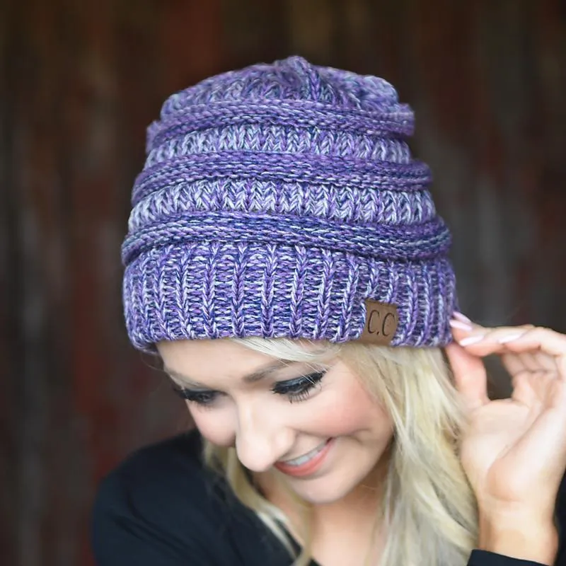 Purple Speckled Beanie