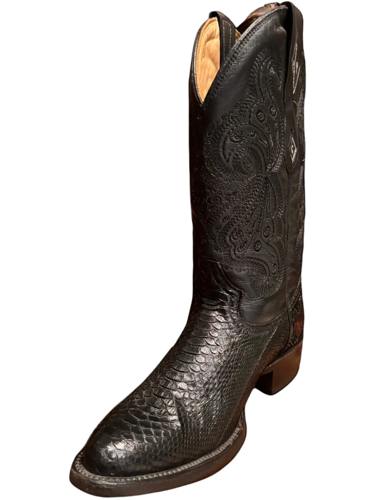 Python Boots Oval Toe