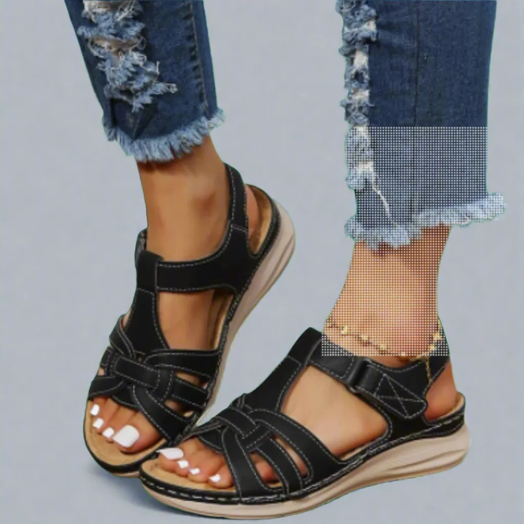 Queniva | Handmade orthopedic comfort sandals made of vintage leather
