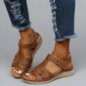 Queniva | Handmade orthopedic comfort sandals made of vintage leather