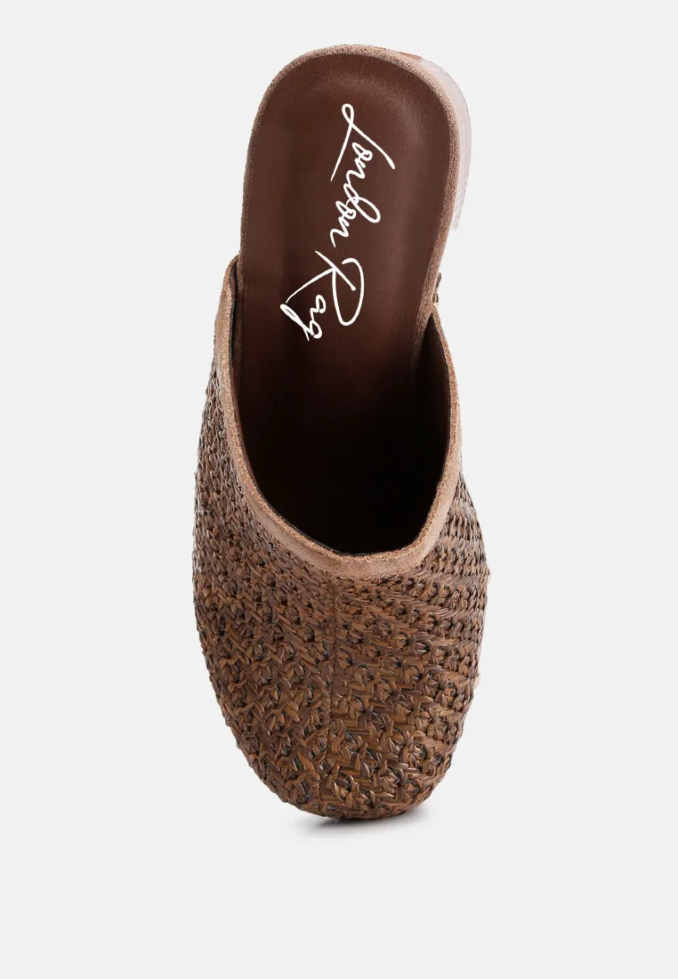 Raffia Platform Clogs By RAG