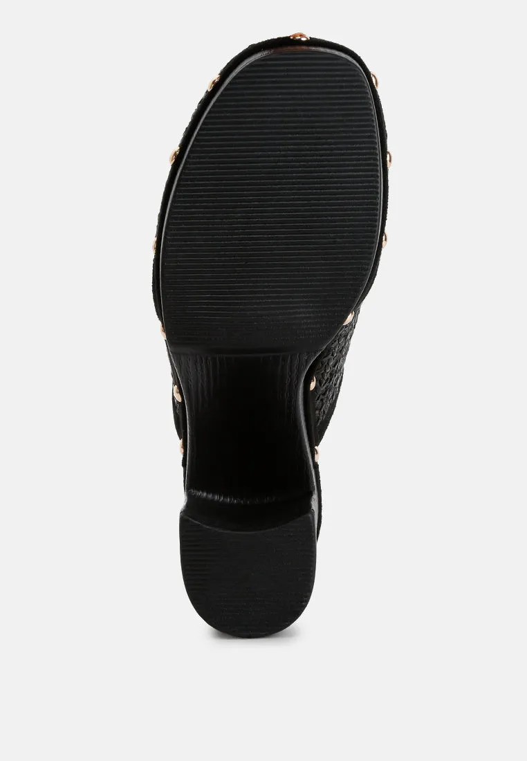 Raffia Platform Clogs By RAG