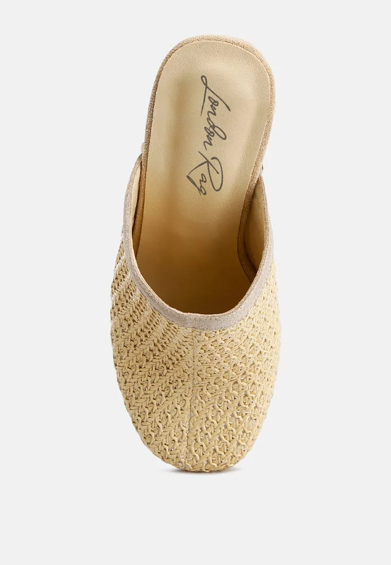 Raffia Platform Clogs By RAG