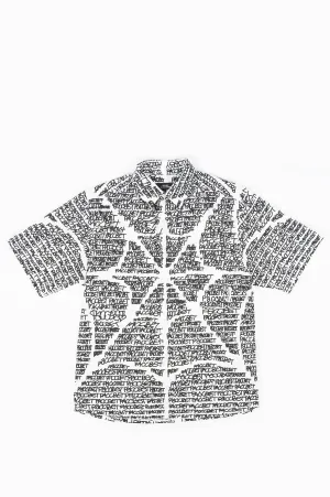 RASSVET VACATION SHIRT WOVEN BLACK WHITE