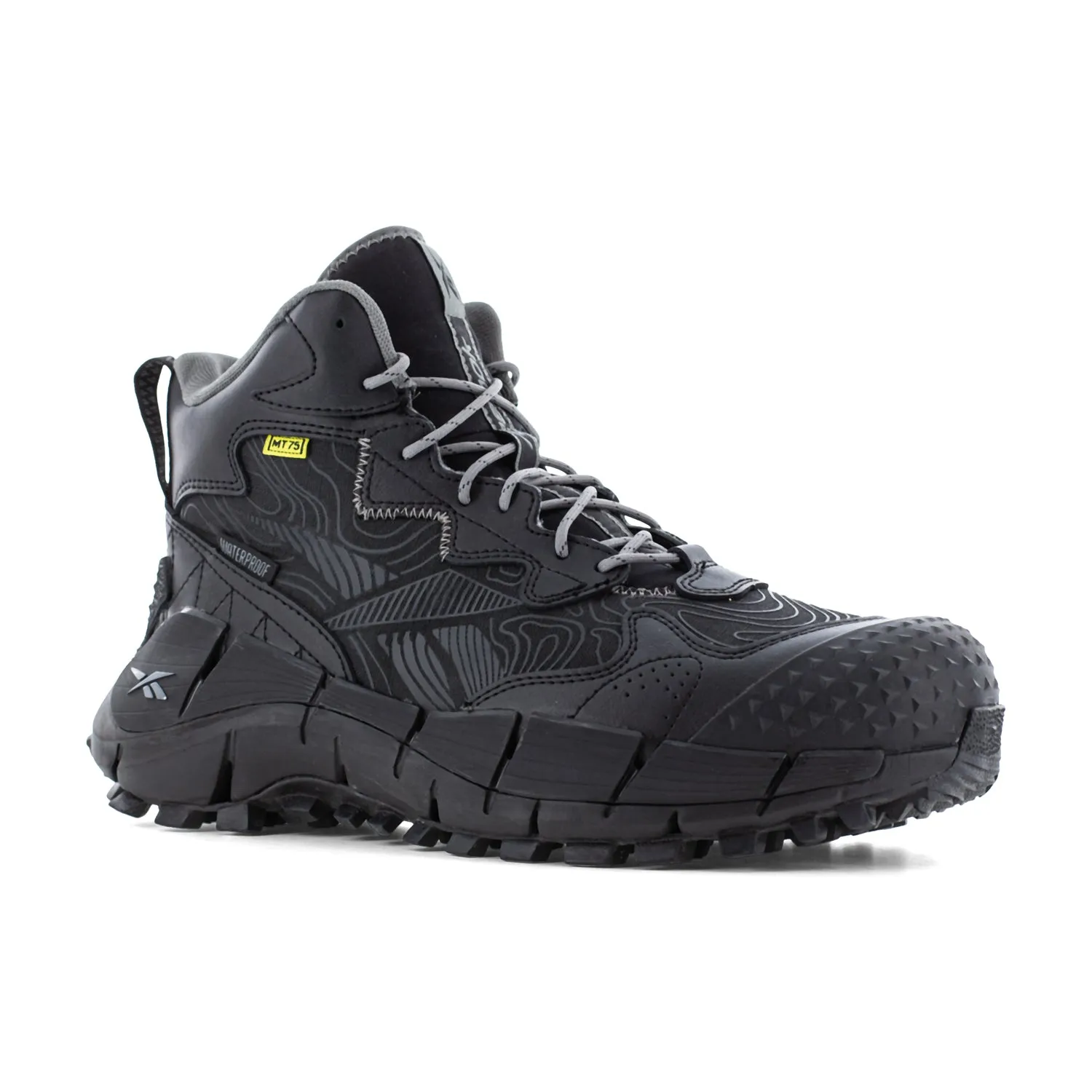 Reebok Mens Zig Kinetica Edge II Black Leather MetGuard Work Boots 10 M