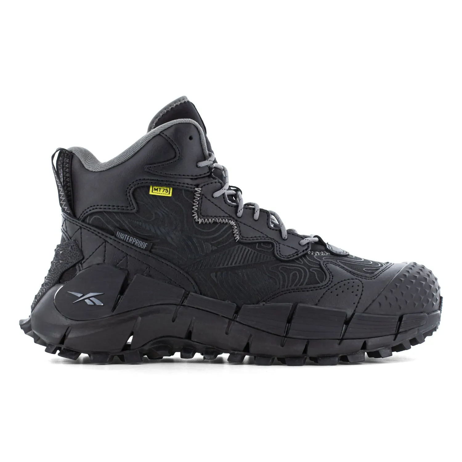 Reebok Mens Zig Kinetica Edge II Black Leather MetGuard Work Boots 10 M