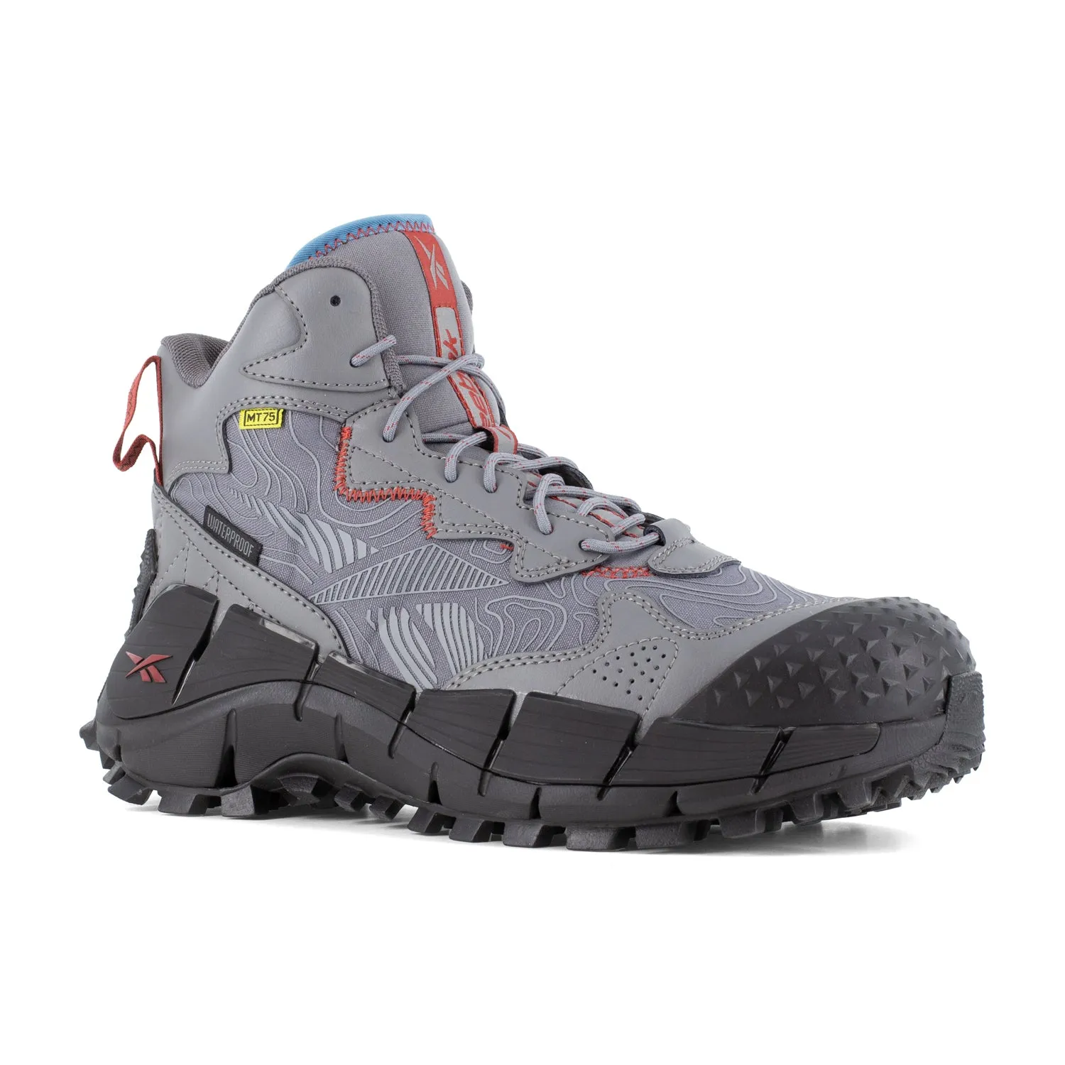Reebok Mens Zig Kinetica Edge II Grey/Black Leather MetGuard Work Boots 11 M