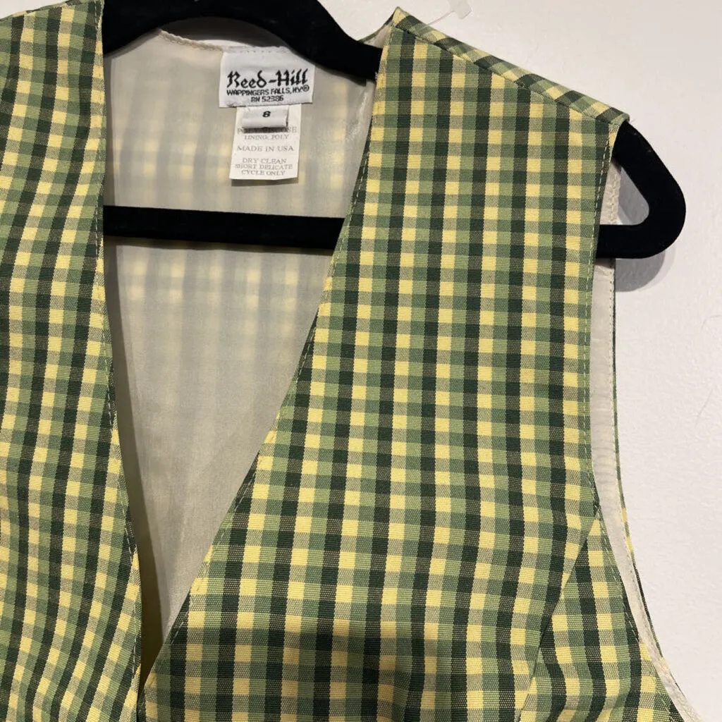 Reed Hill Green Checkered Vest