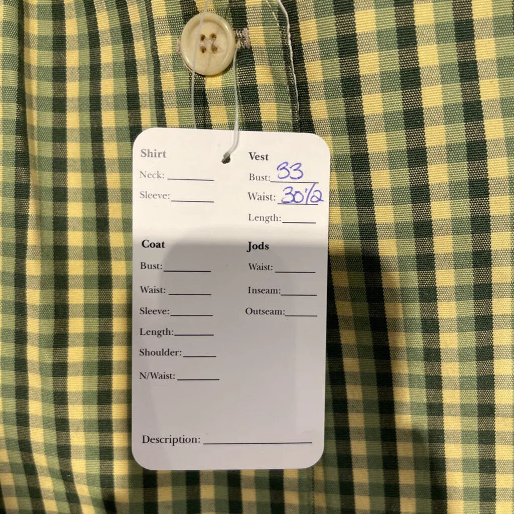 Reed Hill Green Checkered Vest