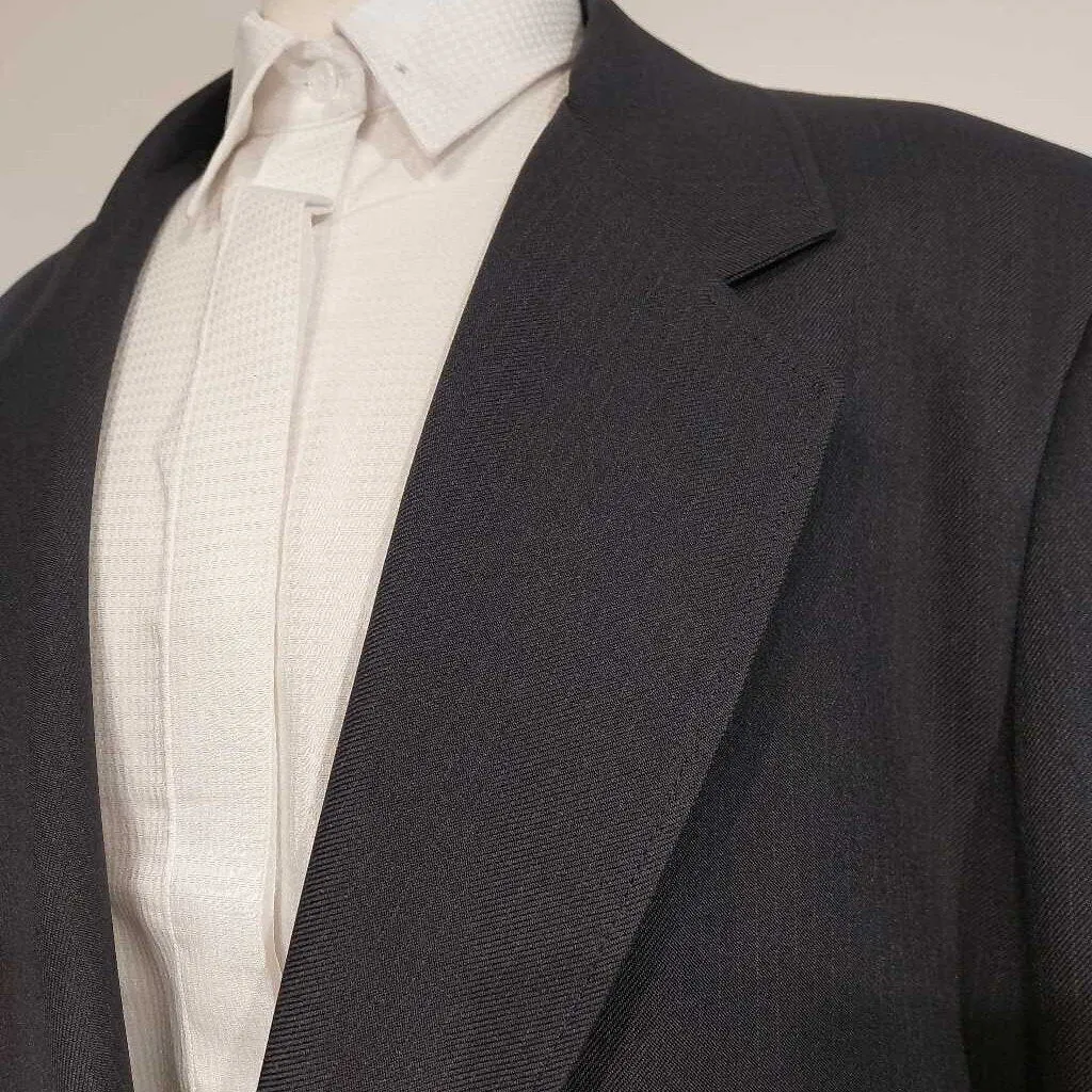 Reed Hill Navy Pinstripe Mens Three Piece Poly Suit