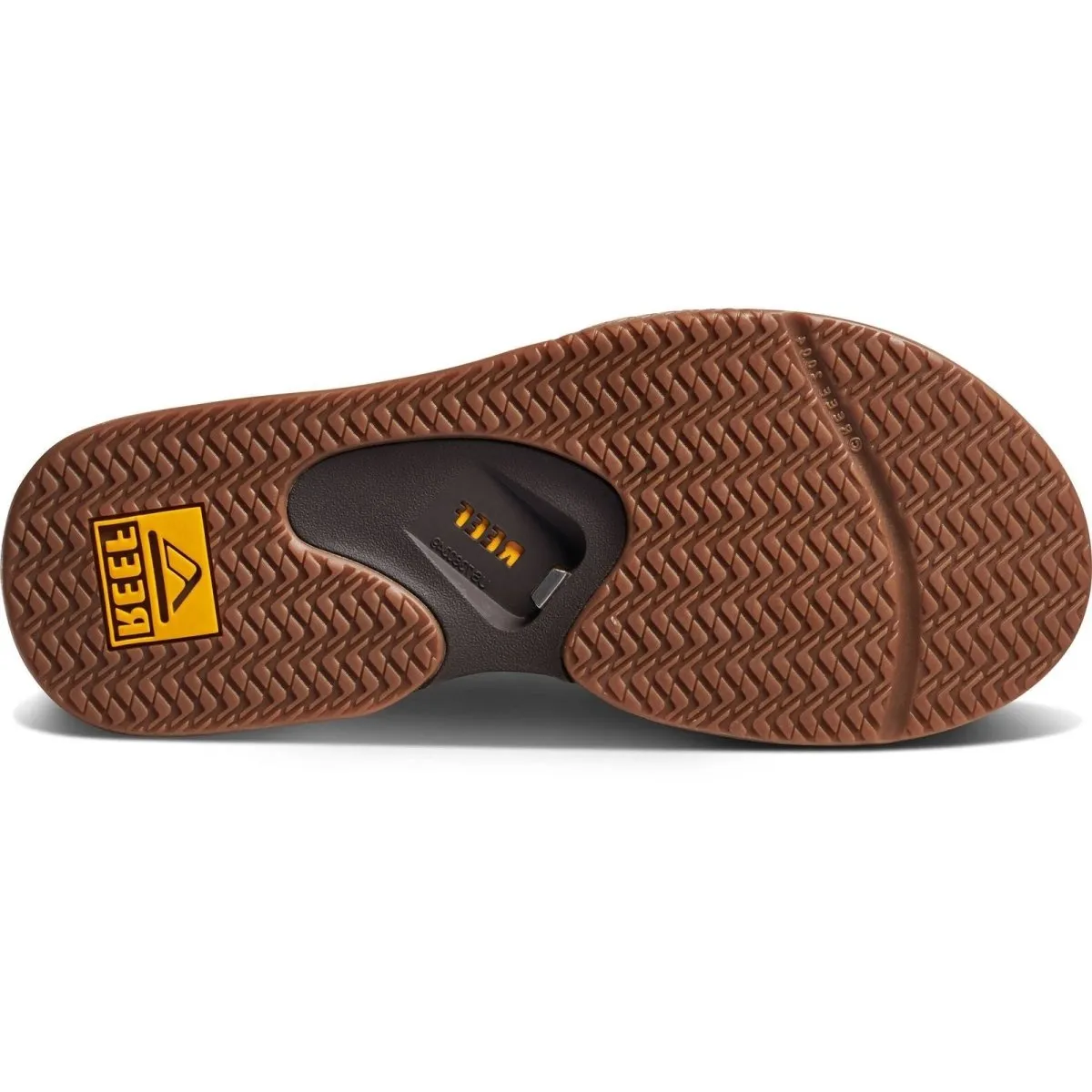 Reef Men's San Diego Padres Brown Fanning Bottle Opener Sandals