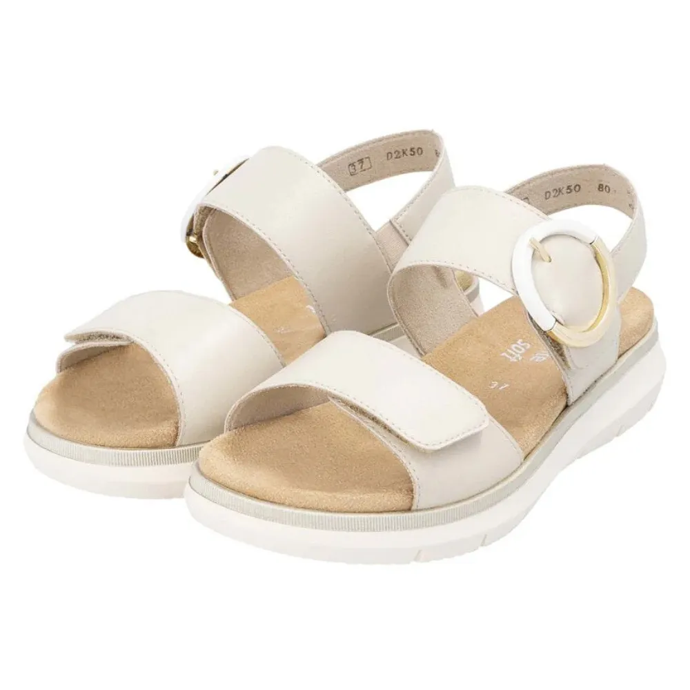 Remonte Jocelyn D2K50 White Leather Sandal (Women's)