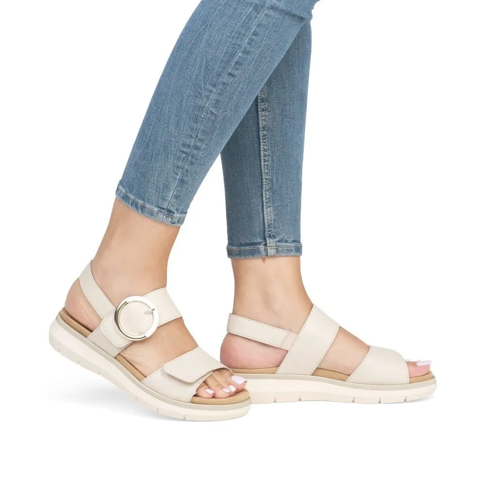 Remonte Jocelyn D2K50 White Leather Sandal (Women's)