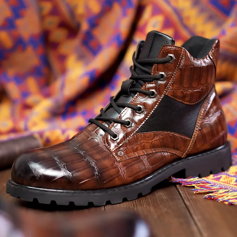 Rendell™ – Croco Embossed Boots