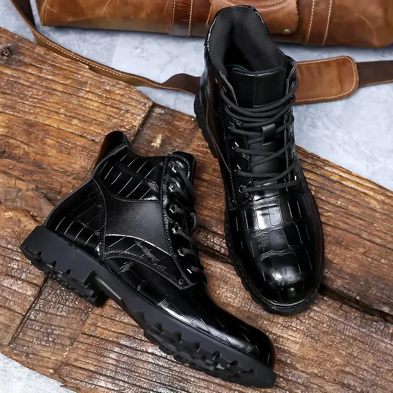 Rendell™ – Croco Embossed Boots