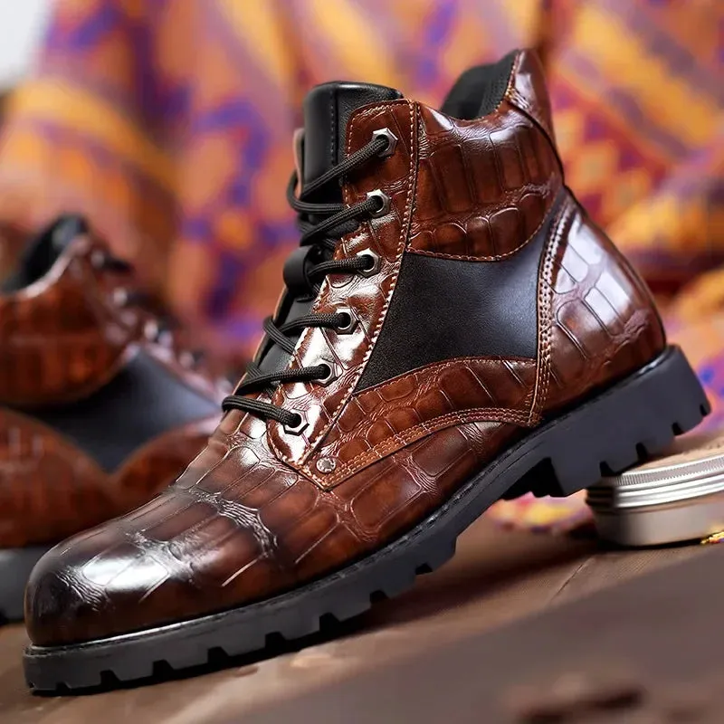 Rendell™ – Croco Embossed Boots
