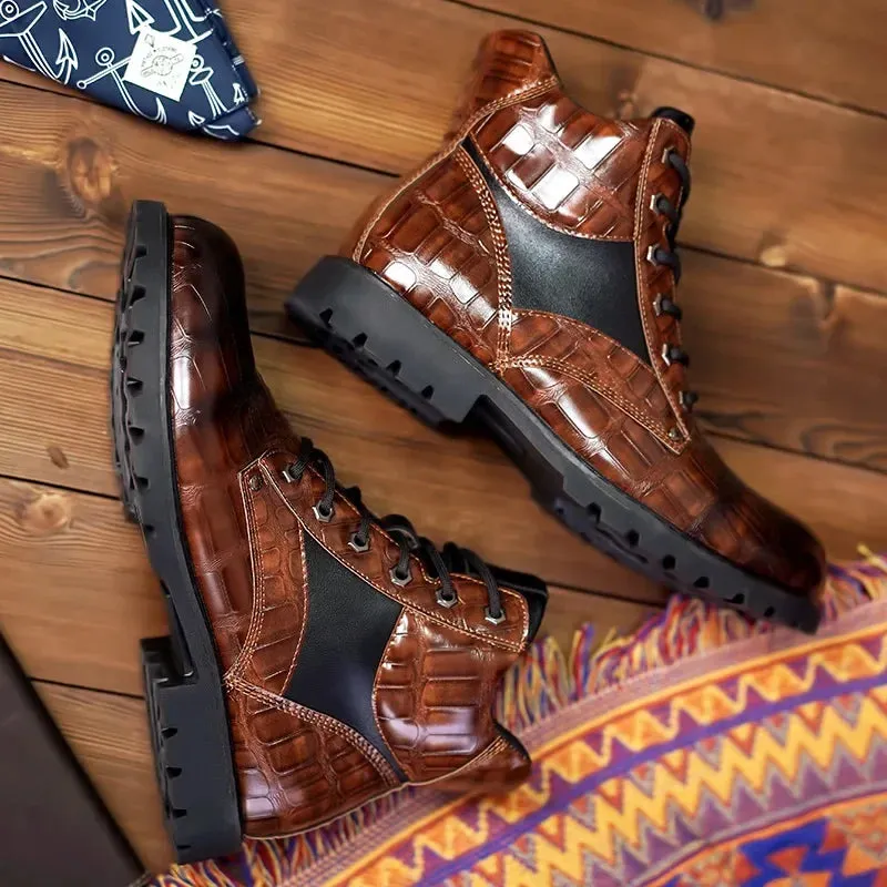 Rendell™ – Croco Embossed Boots