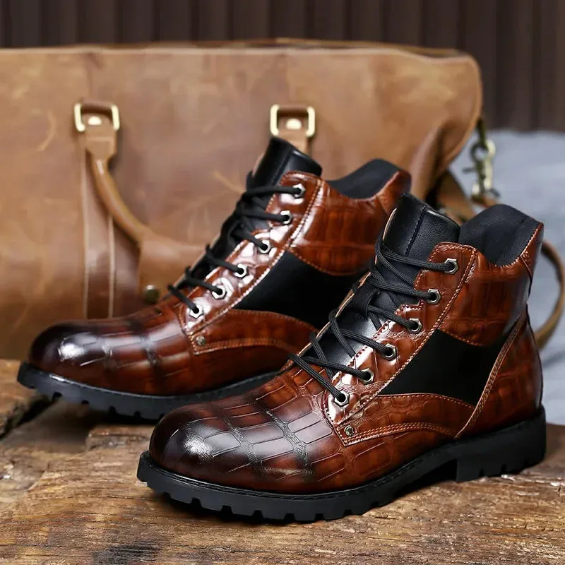 Rendell™ – Croco Embossed Boots