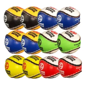Score More Training Sliotar Size 4 Assorted Colours Pack of 12