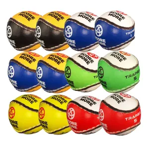 Score More Training Sliotar Size 5 Assorted Colours Pack of 12