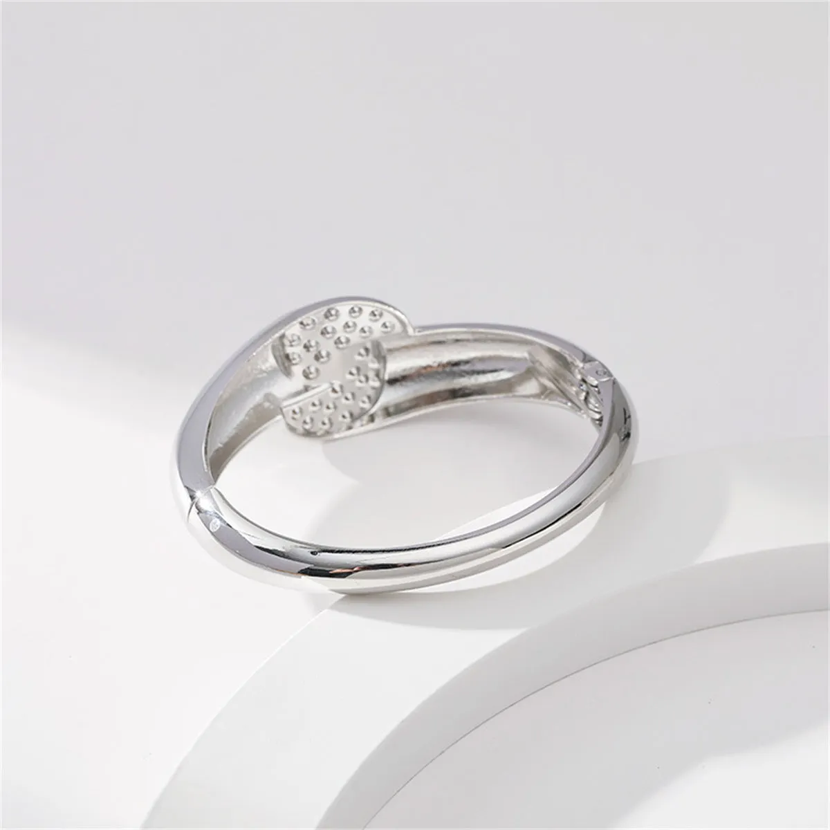 Silver-Plated Comma Bypass Bangle