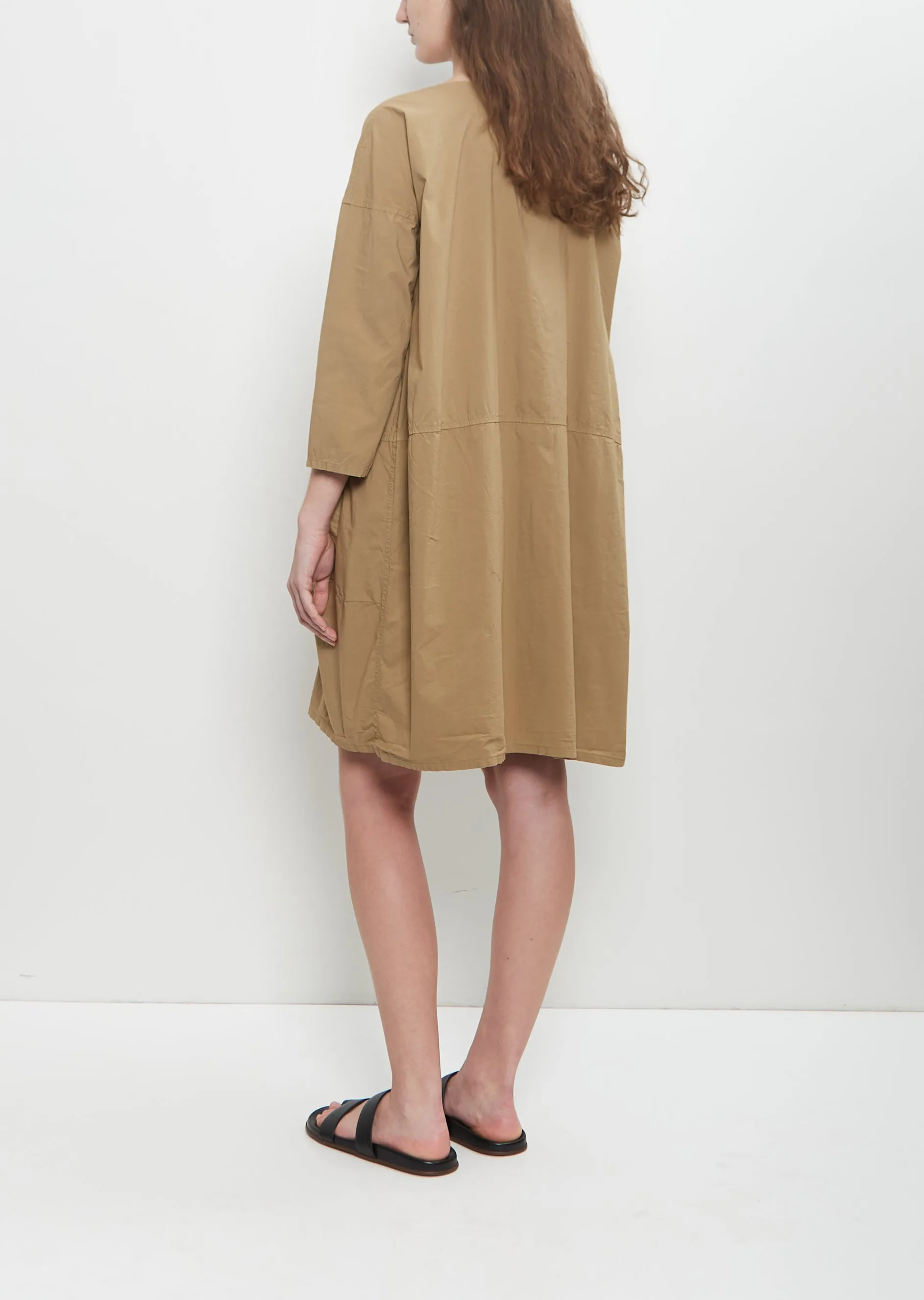 Stretch Canvas Tasche Dress — Gold