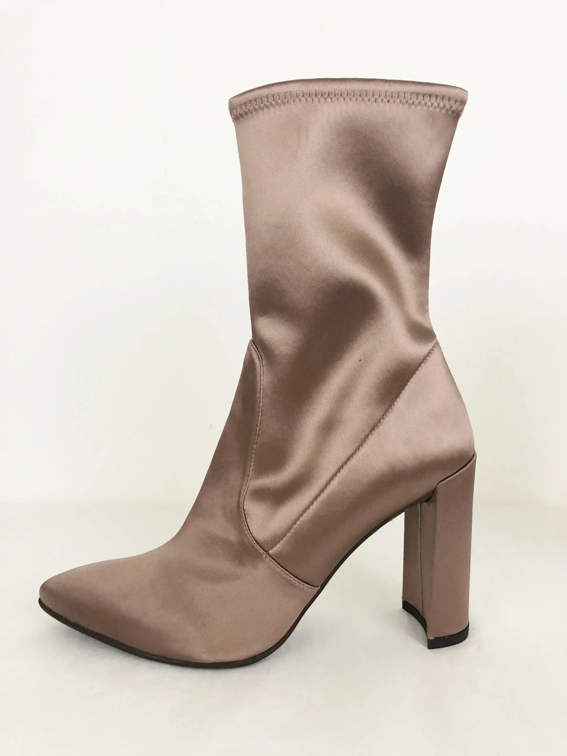 Stuart Weitzman Stretch Satin Boots Size 7.5
