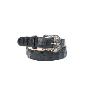 TANNER MARK EXOTIC BELT Caiman Black Luxury Belt