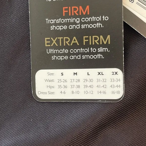 TC Bodysuit Firm Control Black Size Large NWT