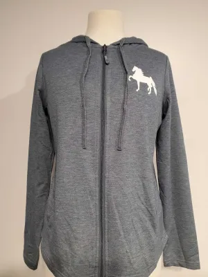 Teal Zip Up Sweatshirt Ladies L