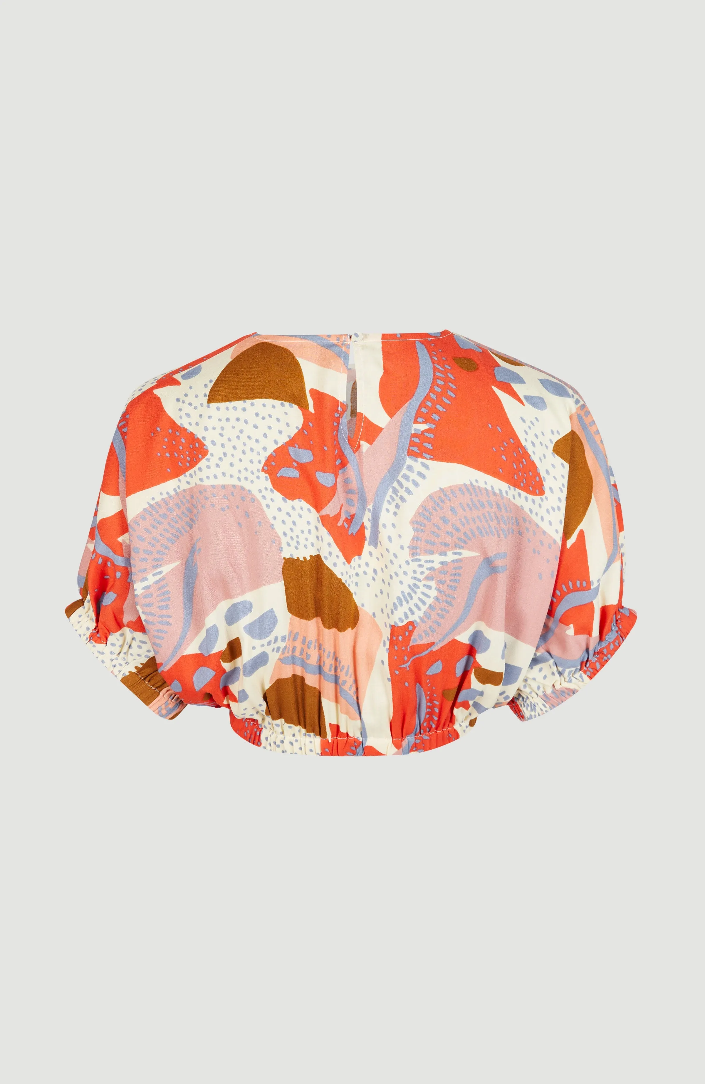 Tidda Woven Crop-Top | Patchwork Print