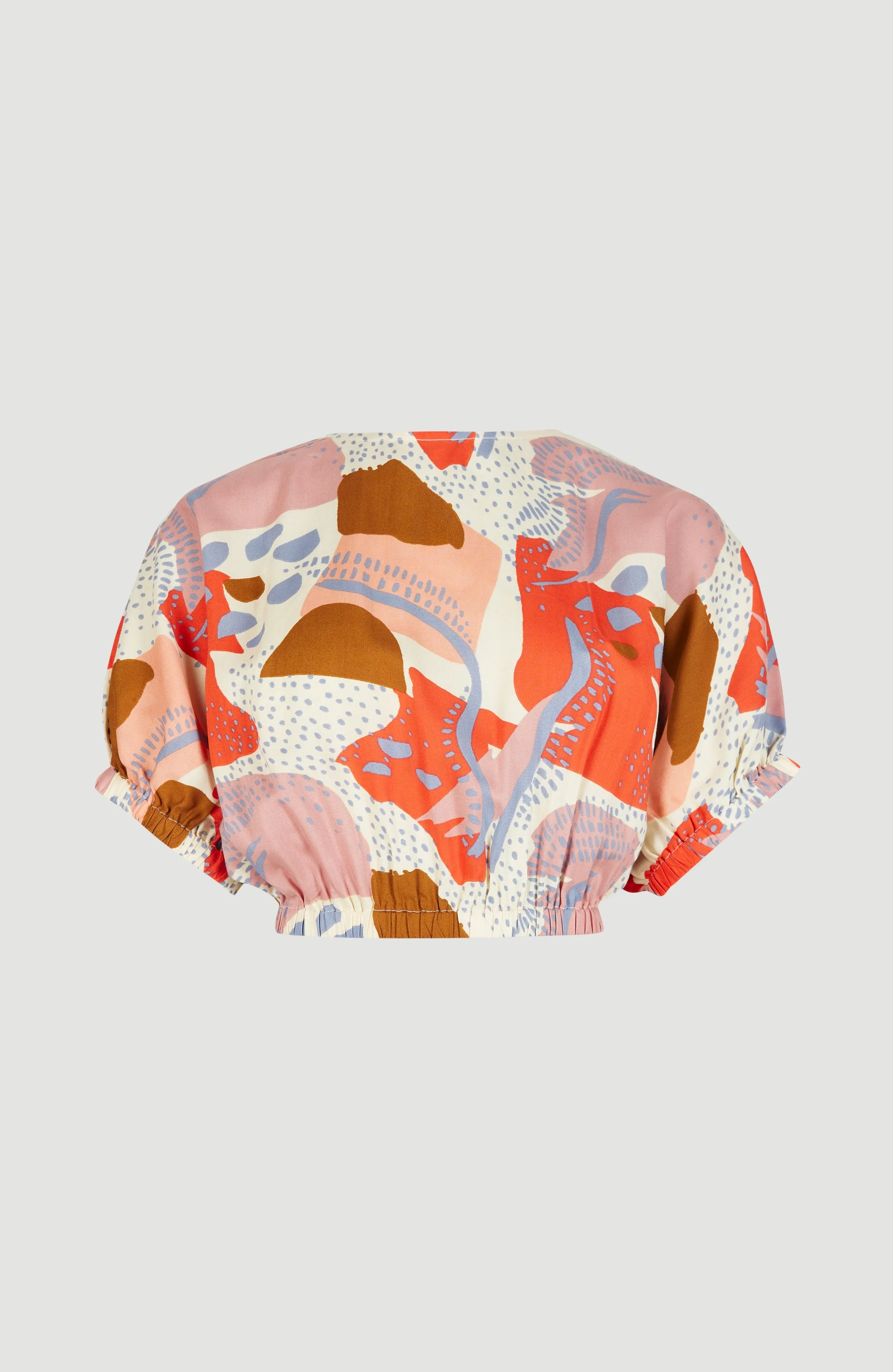 Tidda Woven Crop-Top | Patchwork Print