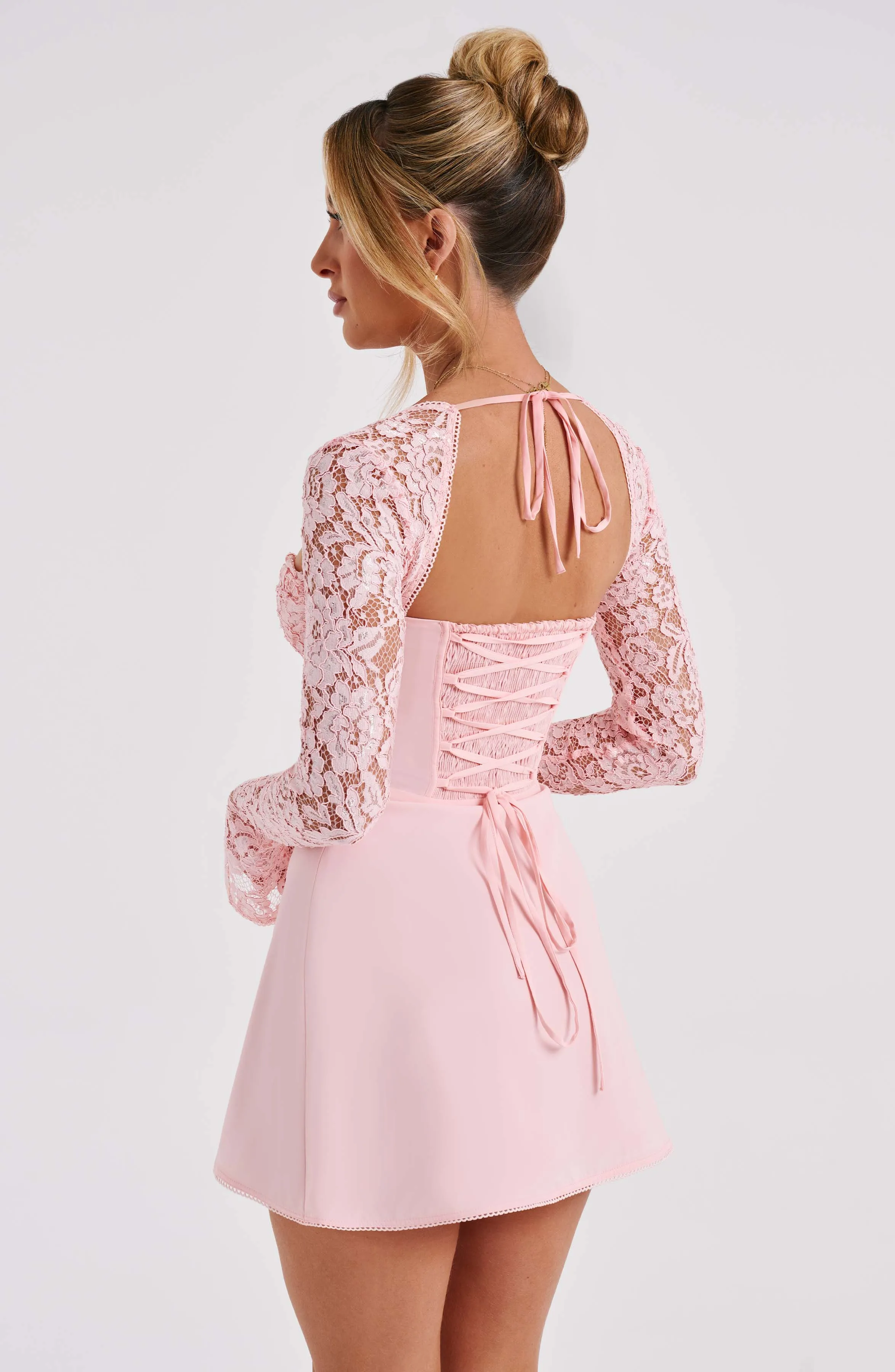 Twilight Temptation Mini Dress - Blush