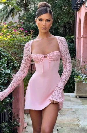 Twilight Temptation Mini Dress - Blush